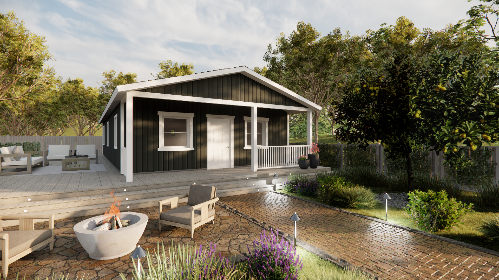 Homeplex Adu prefab homes california 1050 traditional 4 SS