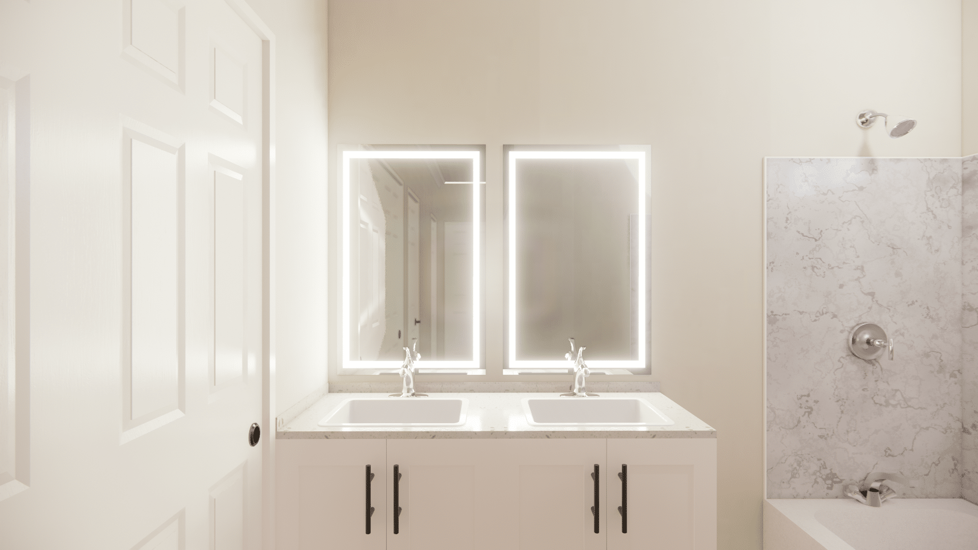C 1100 Homeplex Prefab homes California Adu California Bathroom white carrara2