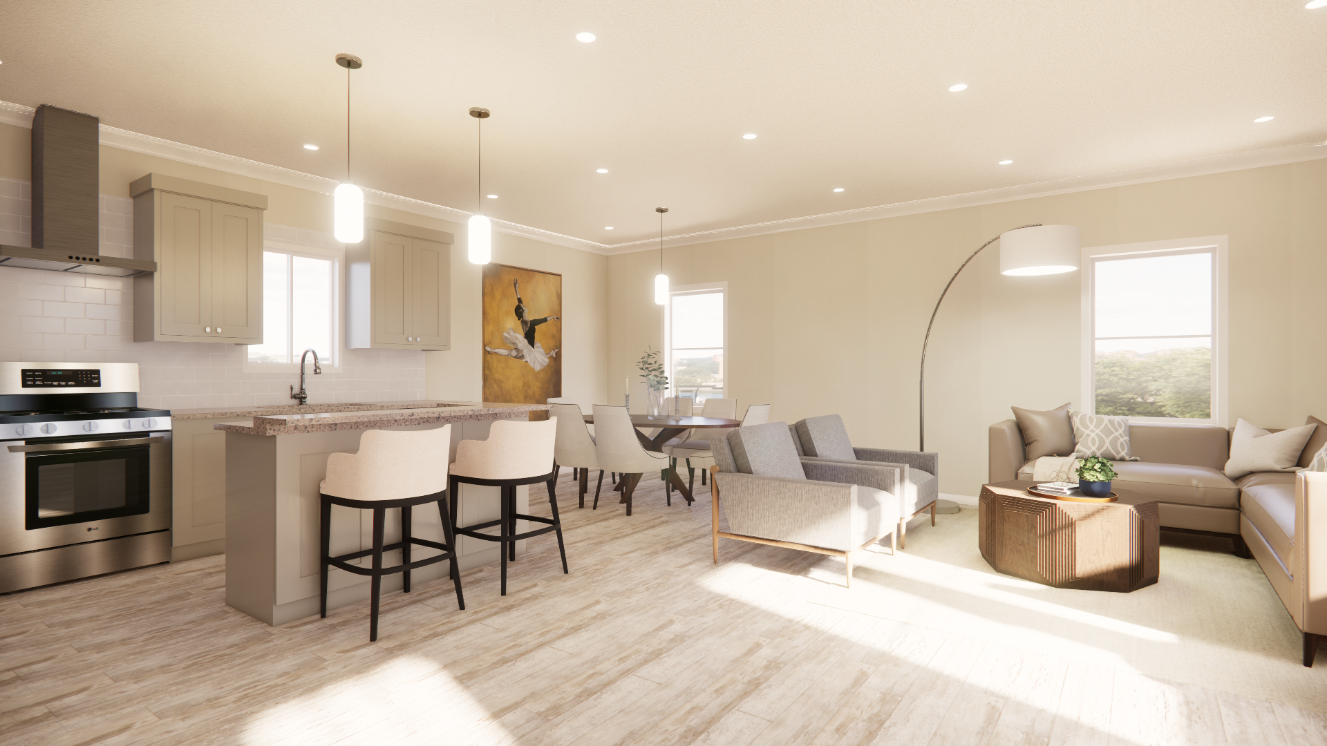 C 1250 Homeplex Prefab homes California Adu California corner grey-lucia quartz-barn wood