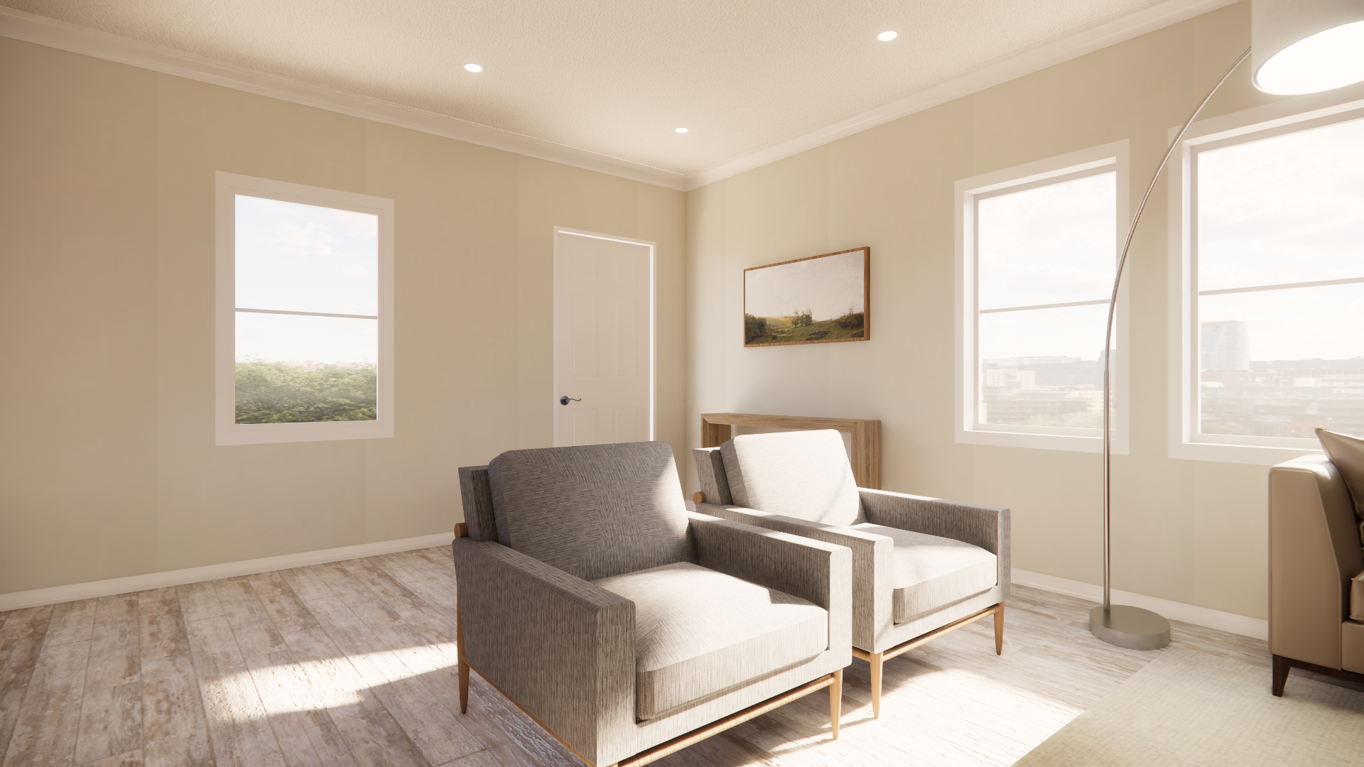 C 1250 Homeplex Prefab homes California Adu California living room - barn wood - PATIO OPTION B