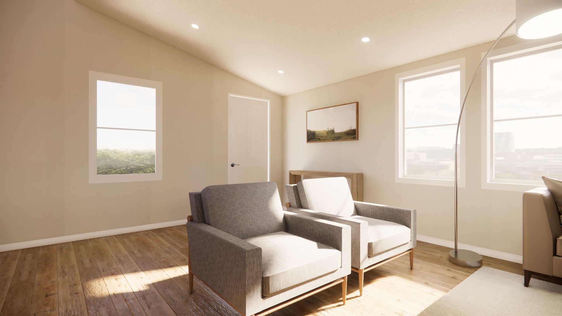 C 1250 Homeplex Prefab homes California Adu California living room- european oak - PATIO OPTION B