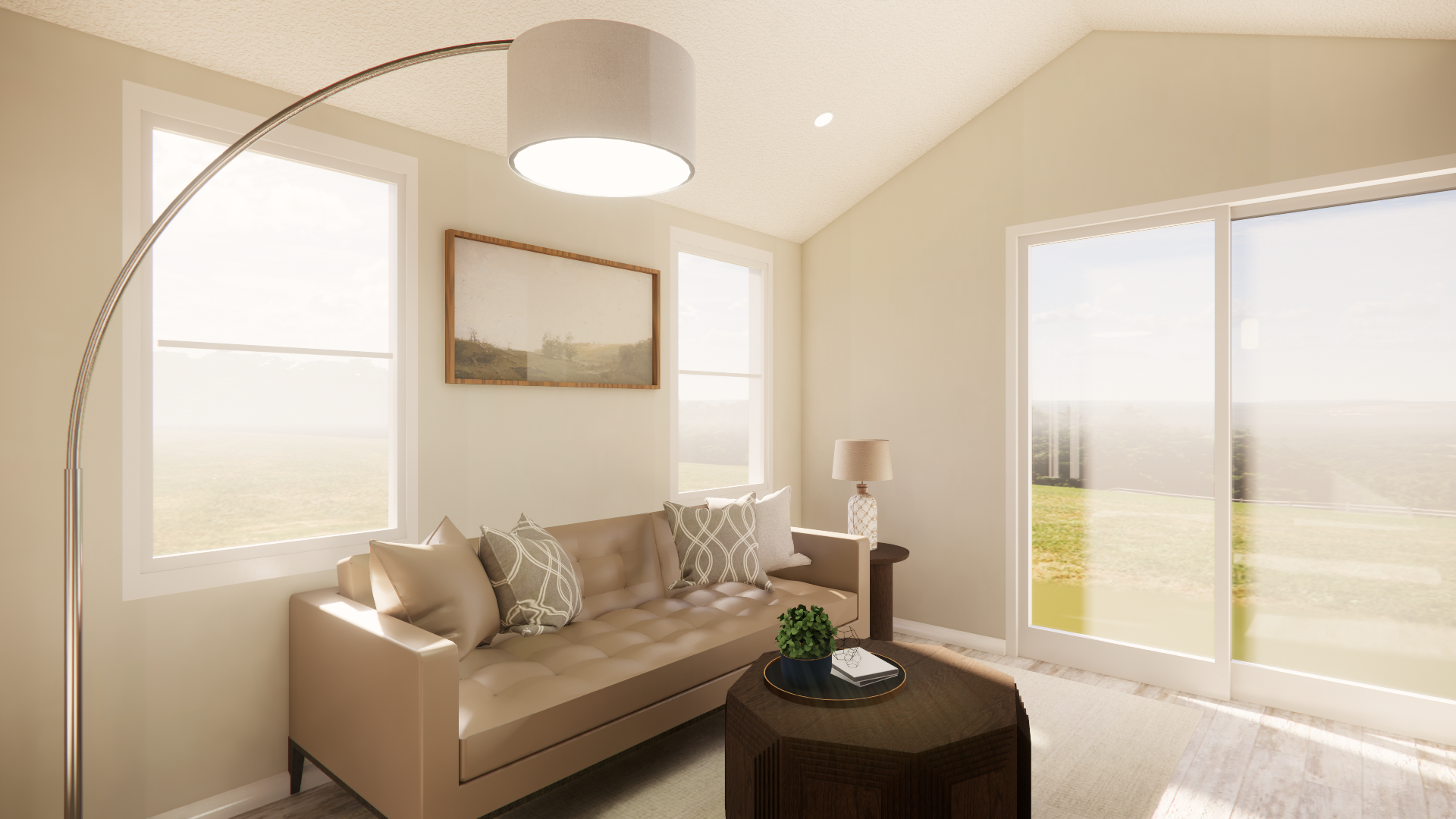C 550 Homeplex Prefab homes california Adu california living room - barn wood