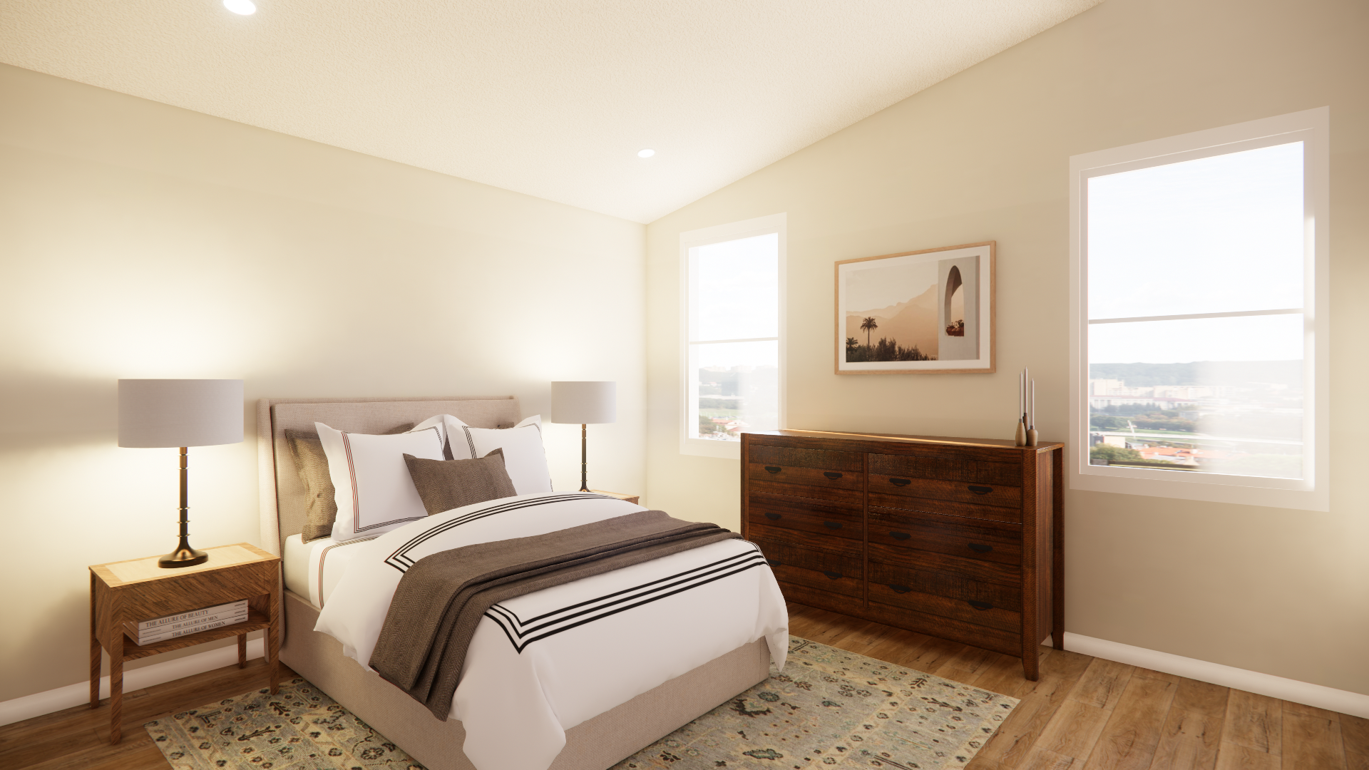 C 880 Homeplex Prefab homes California Adu California Bedroom- european oak