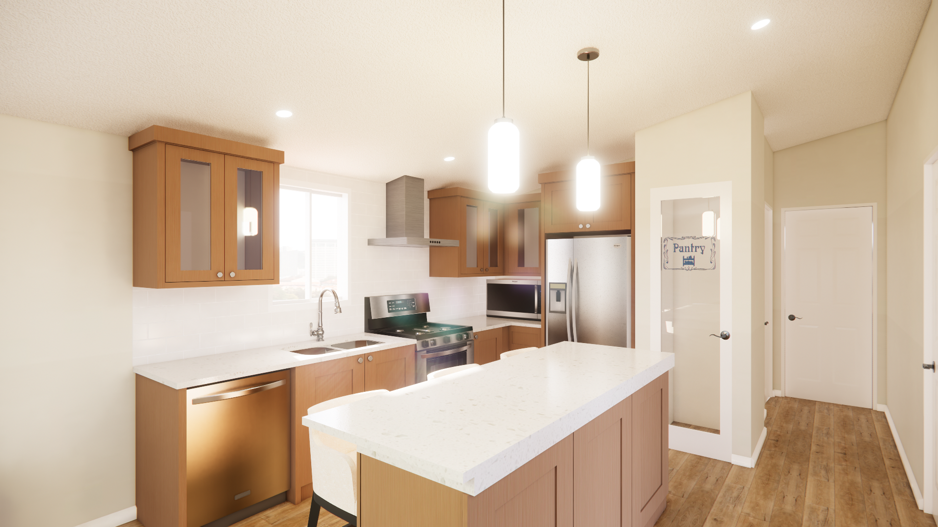 C 880 Homeplex Prefab homes California Adu California kitchen new lance-stanton quartz-european oak