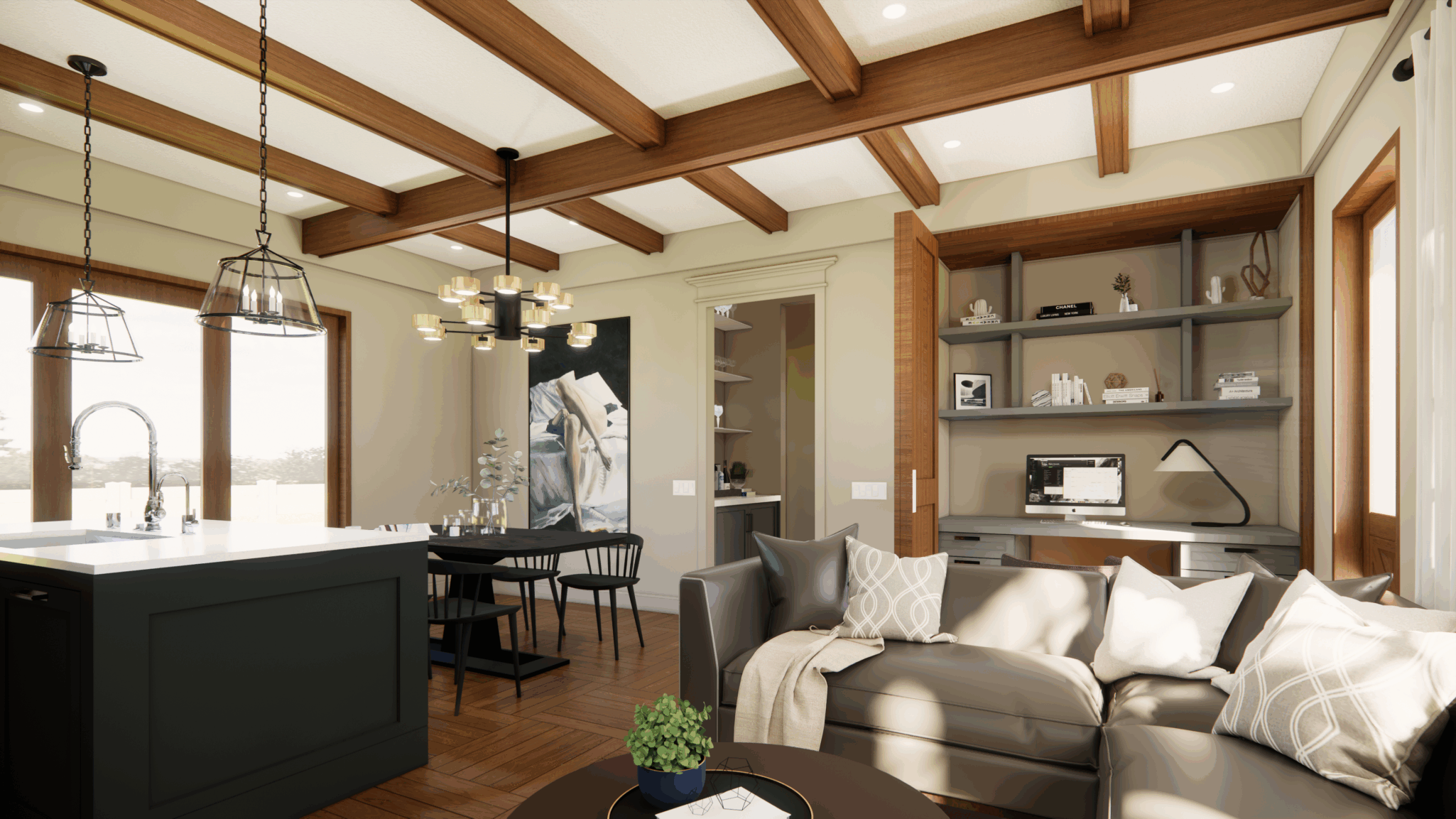 THE SANCTUARY CALABASAS ULTIMATE DESK Homeplex Prefab Homes California