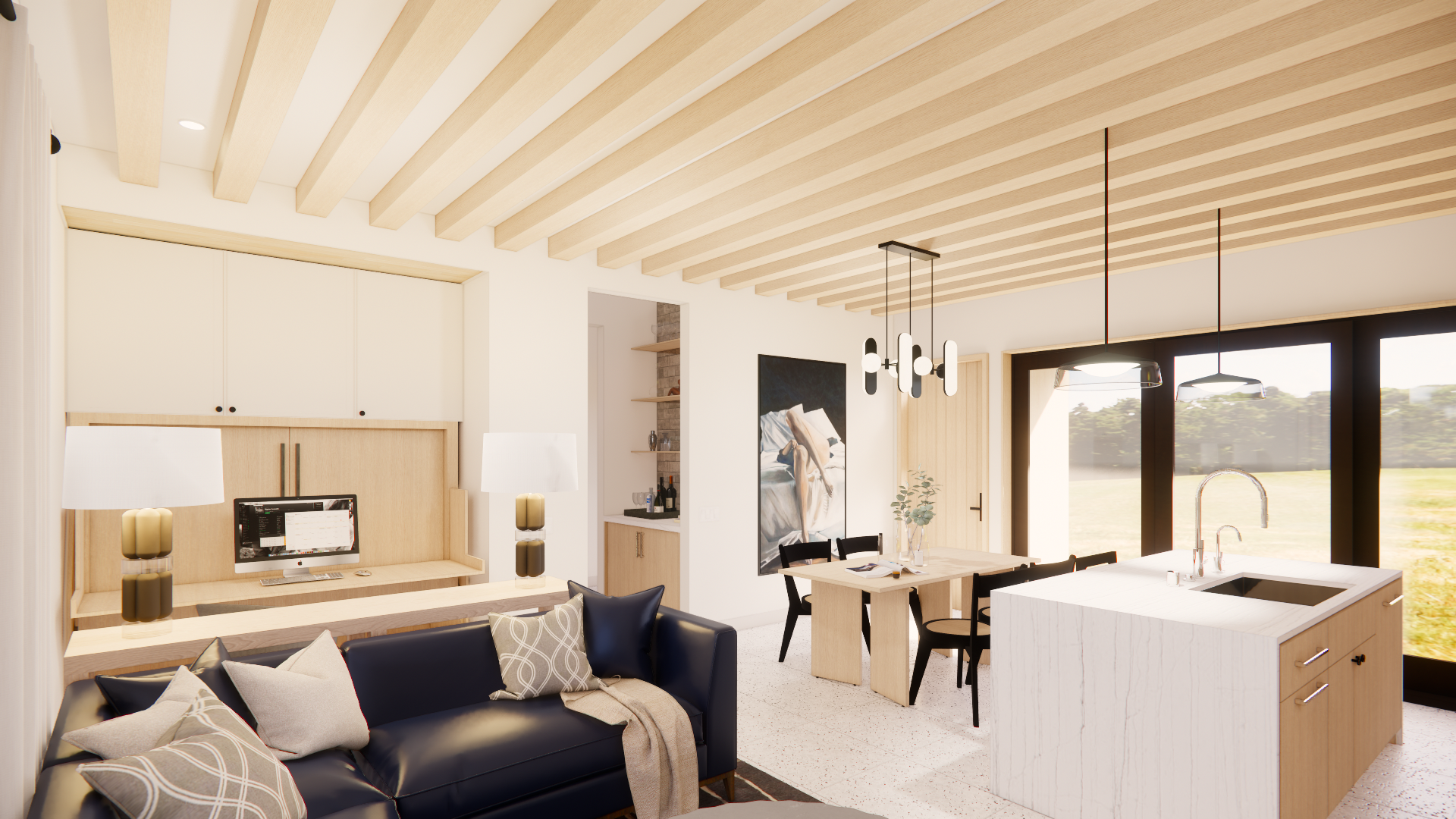 THE SANCTUARY MALIBU ULTIMATE DESK Homeplex Prefab Homes California