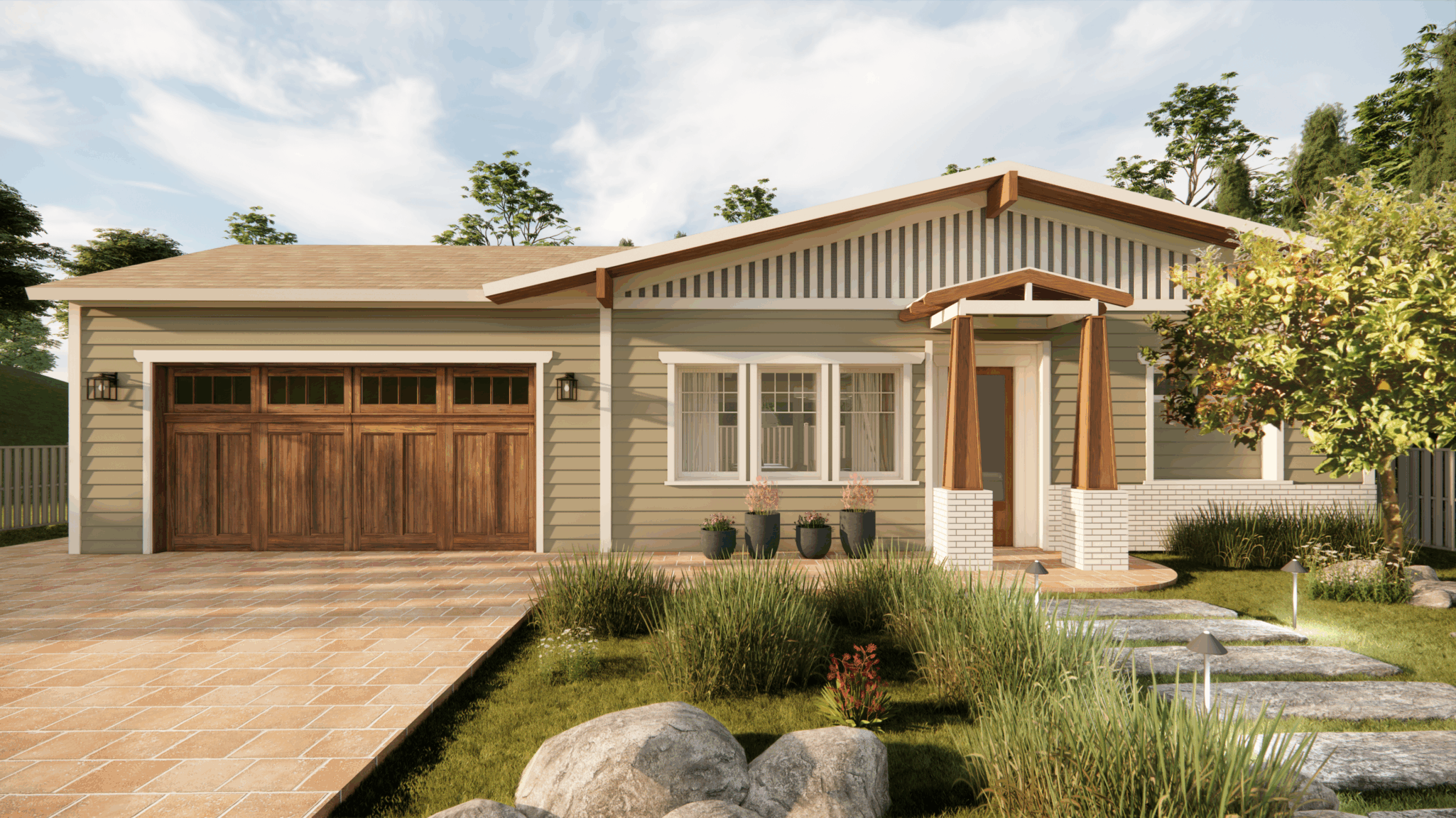 THE SANCTUARY PASADENA ULTIMATE EXT GARAGE Homeplex Prefab Homes California