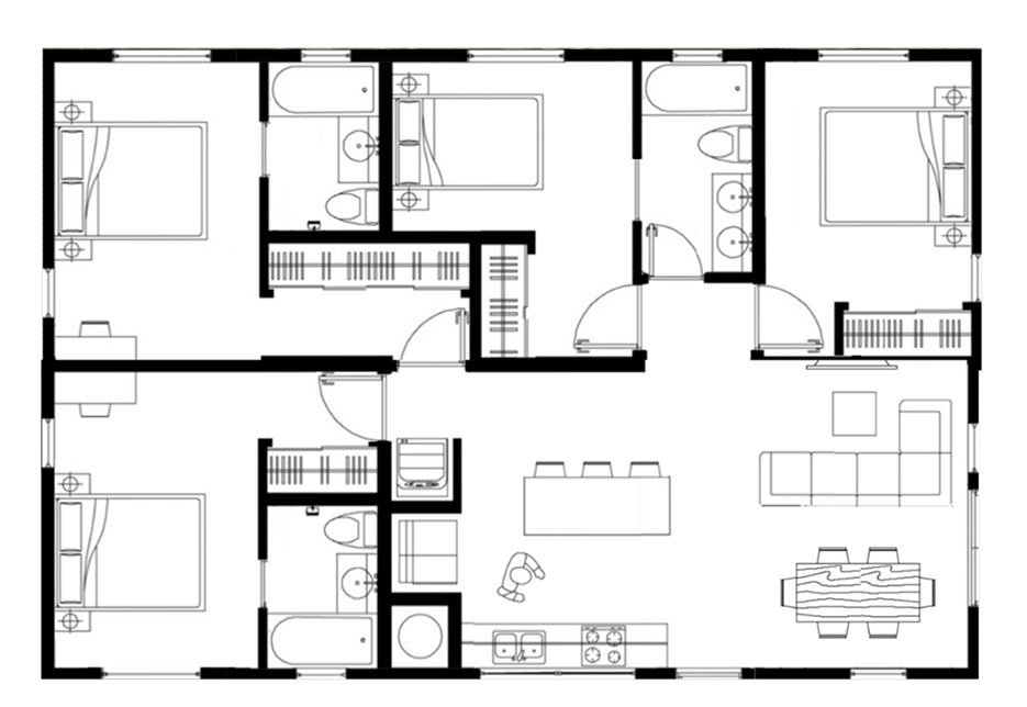 Homeplex Prefab Homes California Elements Floor plan